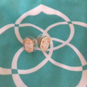 Kendra Scott rose gold sparkling studs